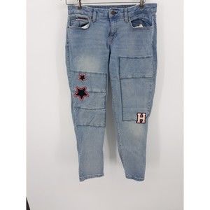 Tommy Hilfiger boyfriend patchwork women's jeans size 4.